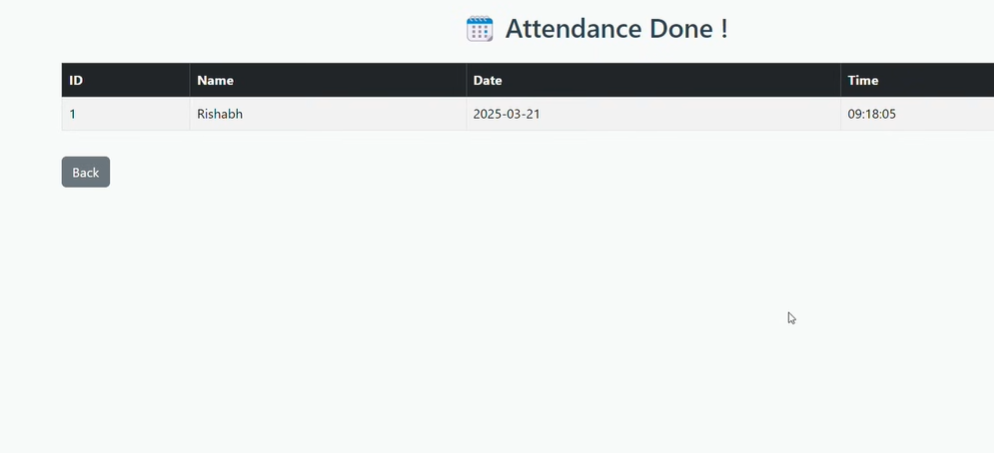 Face Recognition Attendance System in Django