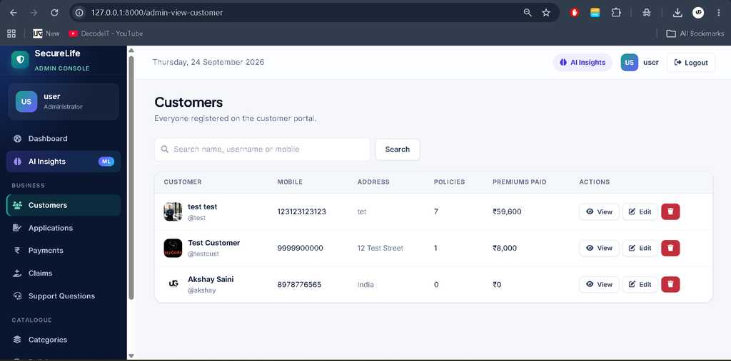 Insurance Management System with AI