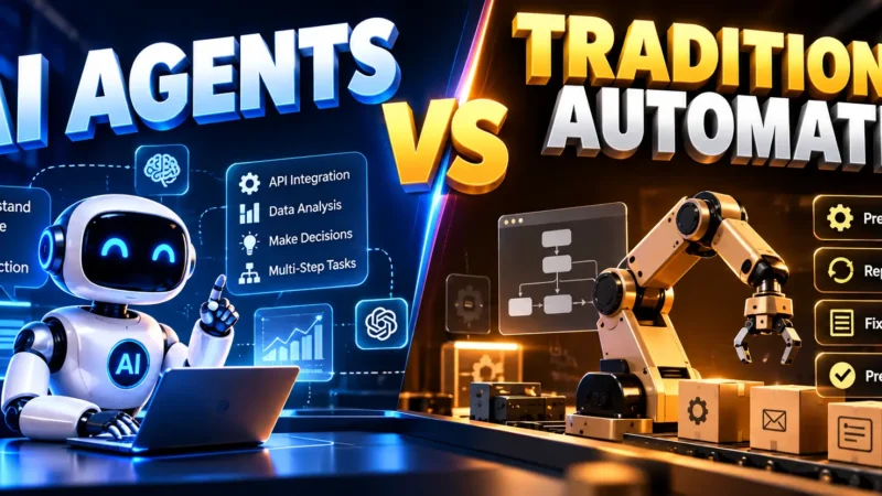 AI Agents vs Traditional Automation: Key Differences, Examples, and Future Scope