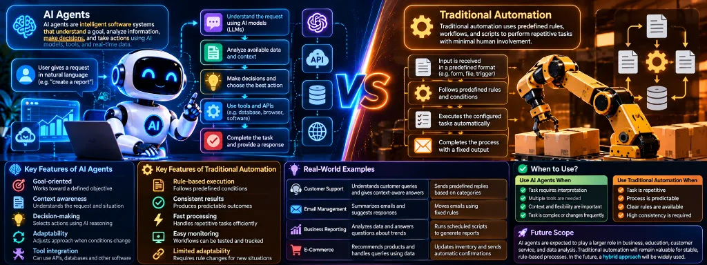 AI Agents vs Traditional Automation