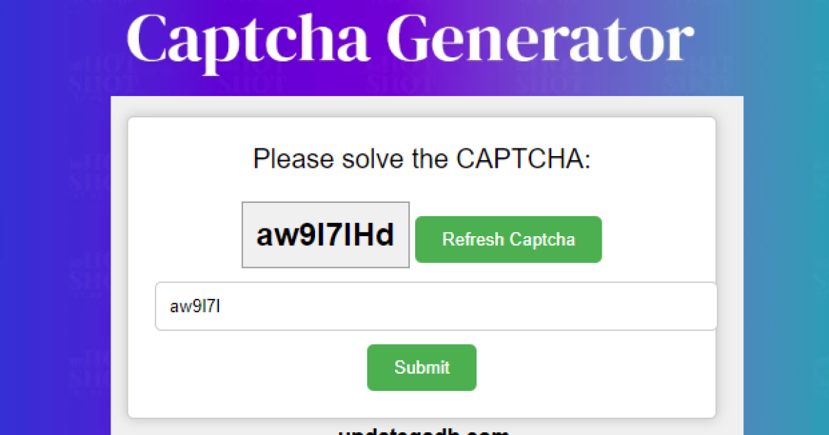 Captcha Generator