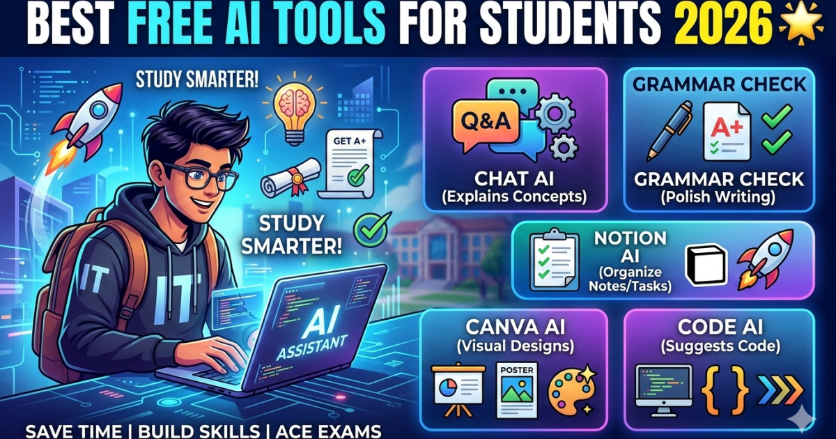 AI Tools for Students in 2026: Best Free Tools to Study SmarterAI Tools for Students in 2026: Best Free Tools to Study Smarter