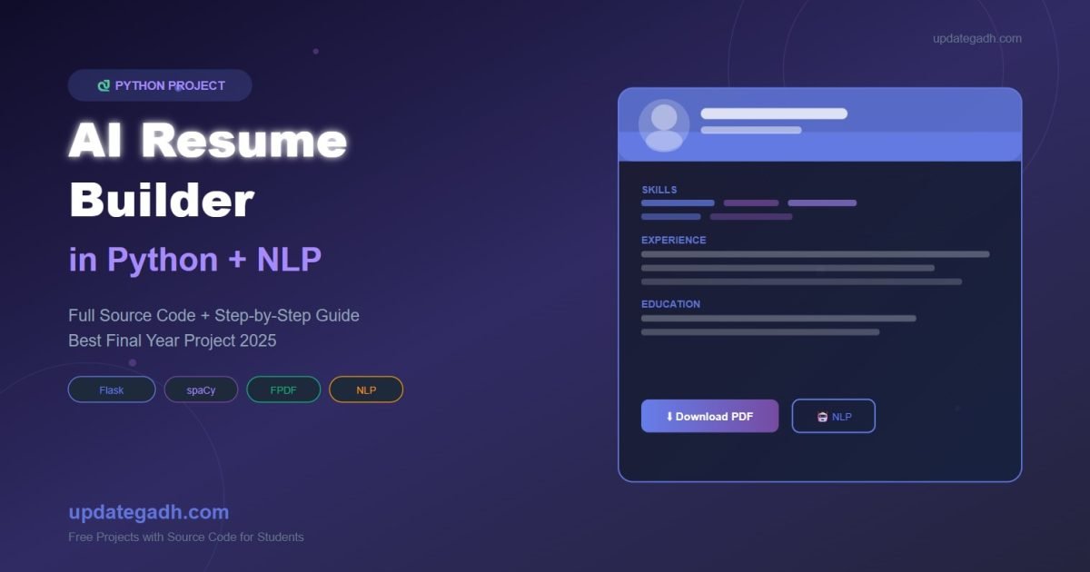AI Resume Builder in Python – Full Project with Source Code