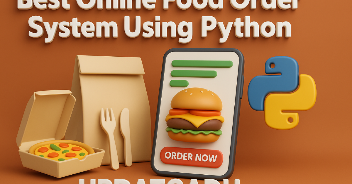 Best Online Food Order System Using Python