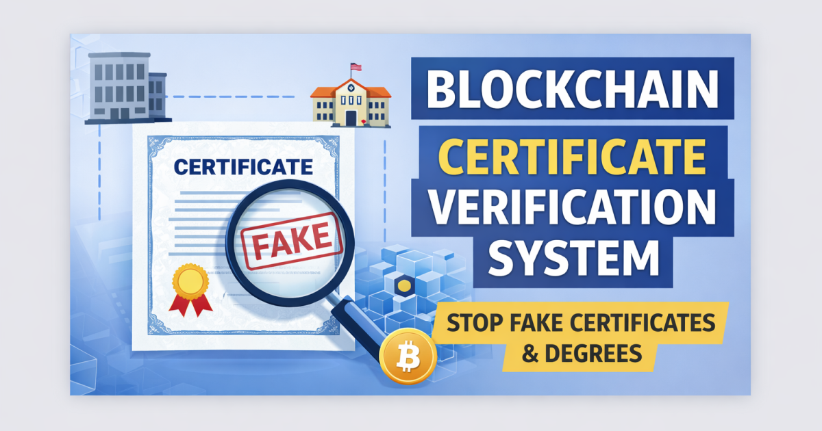 Blockchain certificate verification system