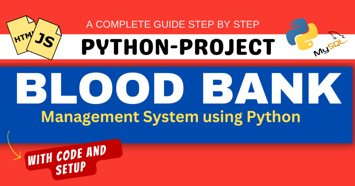 Blood Bank Management System using Python Django