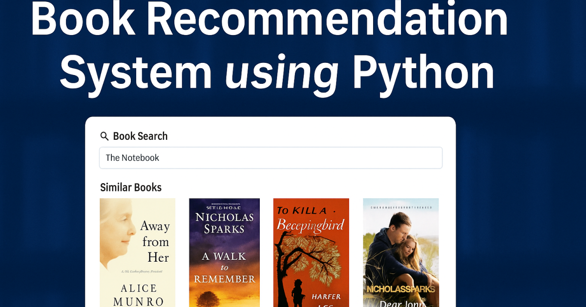 Book Recommendation System using Python