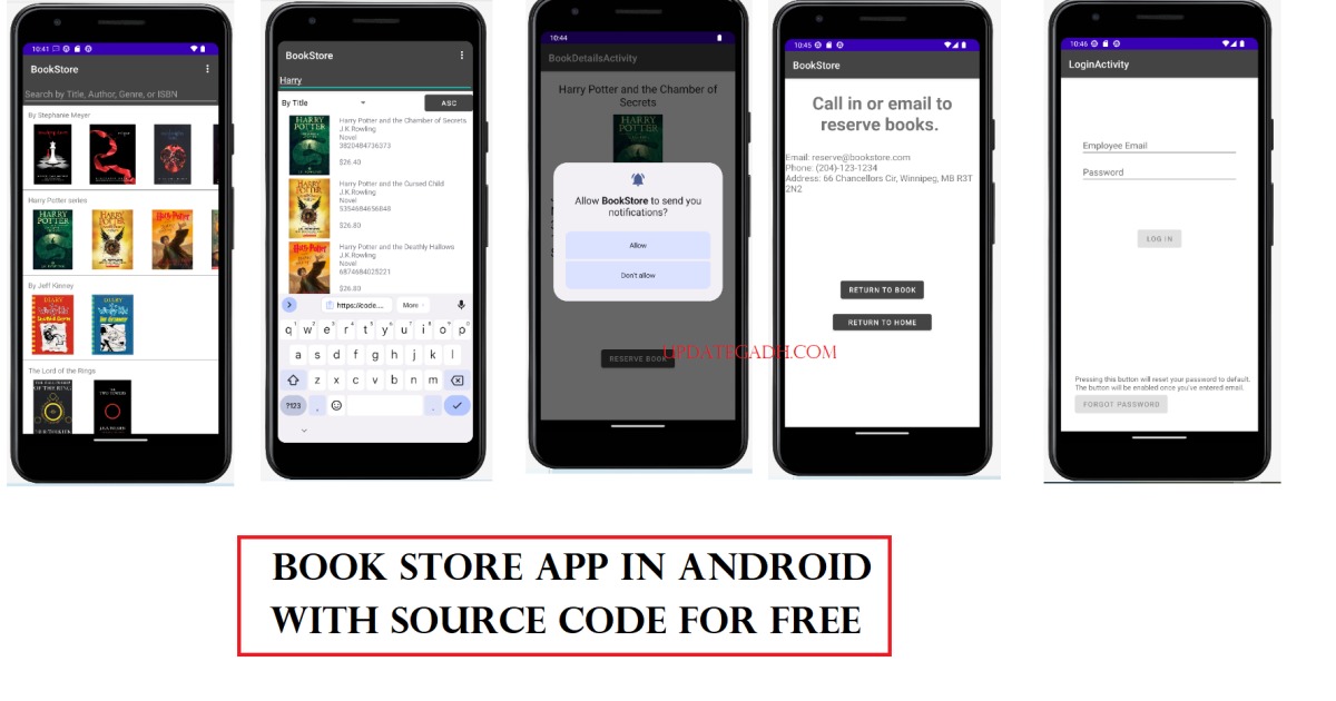 Book Store App In Android With Source Code for free