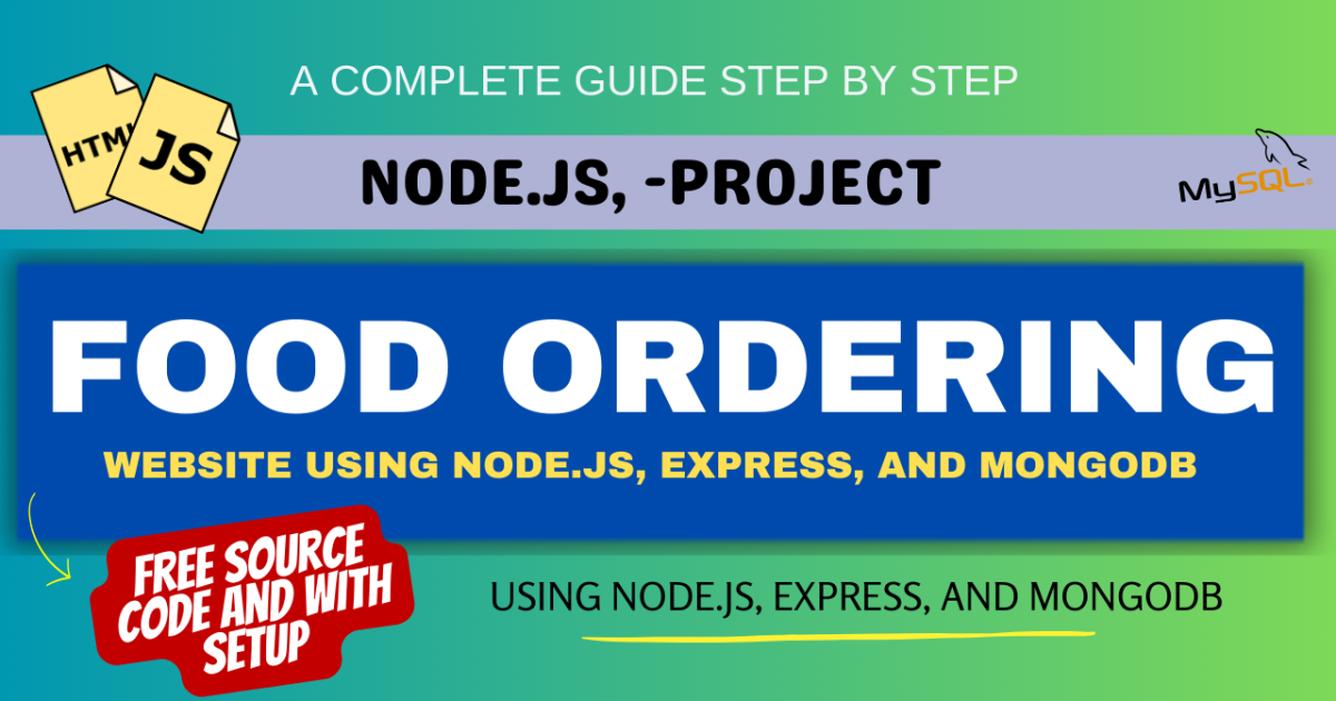 Building an Online Food Ordering Website Using Node.js, Express, and MongoDB