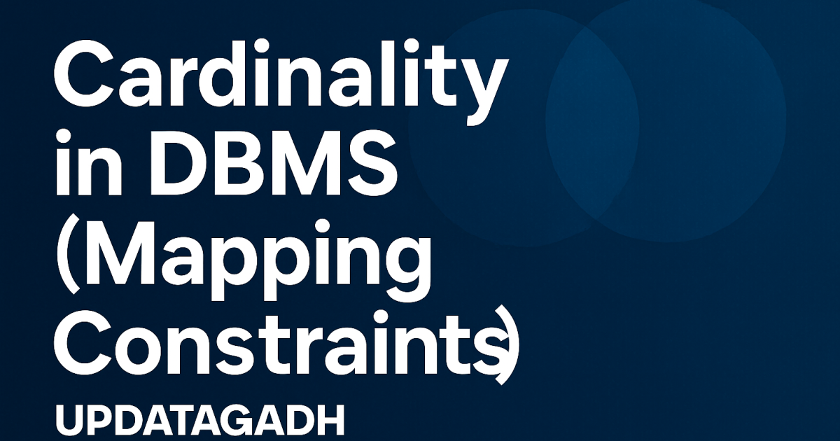 Cardinality in DBMS