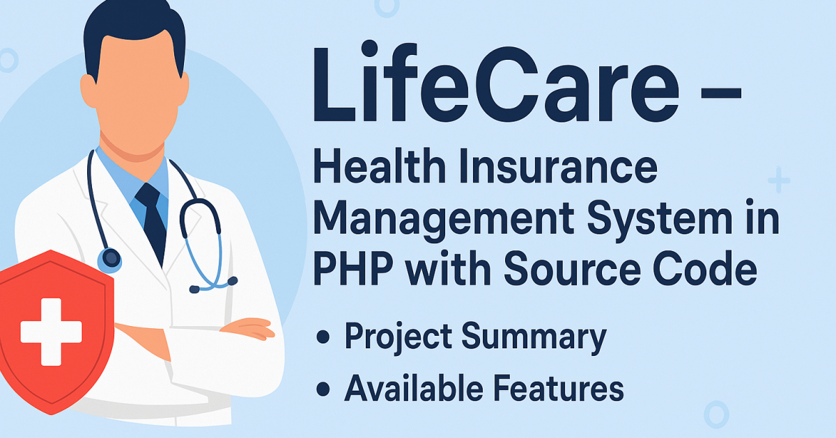 Health Insurance Management System in PHP with Source Code