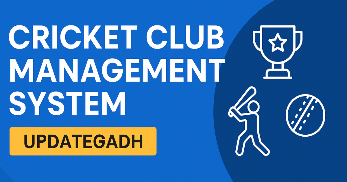 Cricket Club Management System