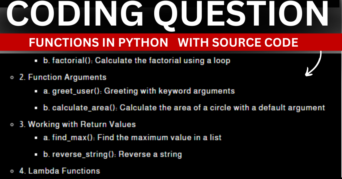 Coding Question Functions in Python