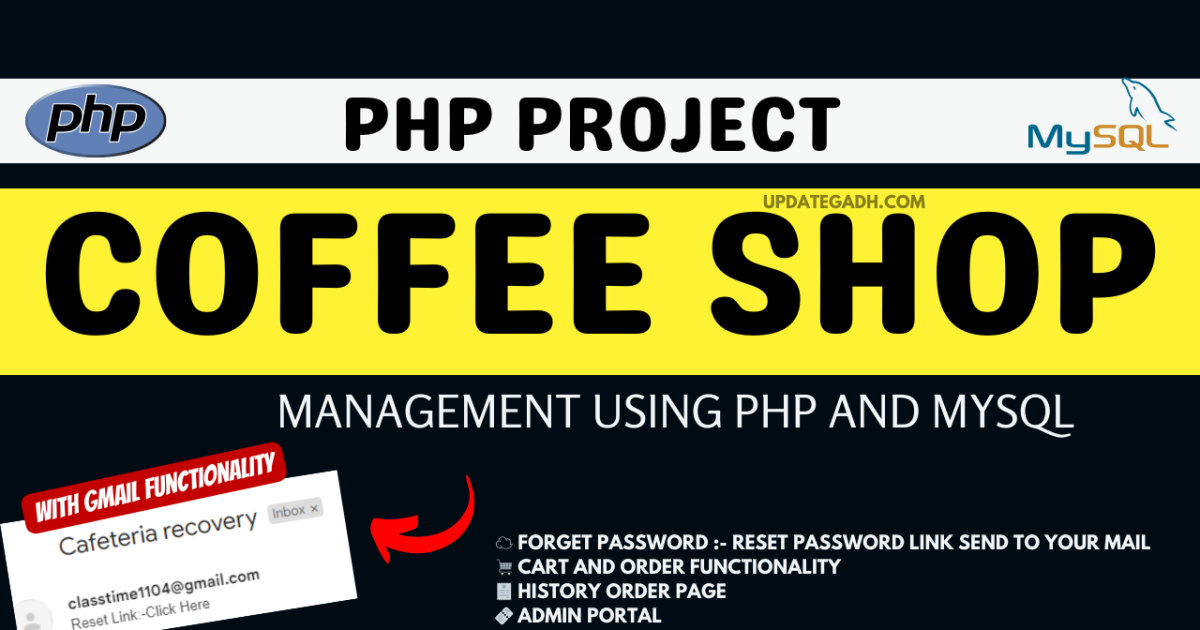 Coffee Shop Management System PHP and MySQL Project