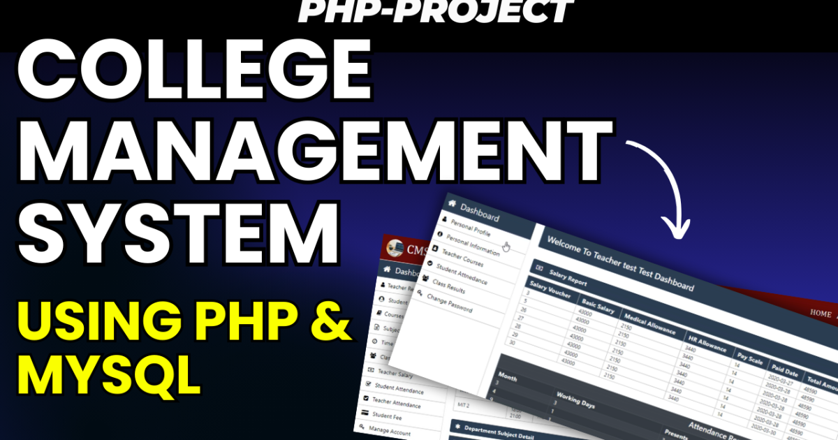 College Management System In PHP With Source Code