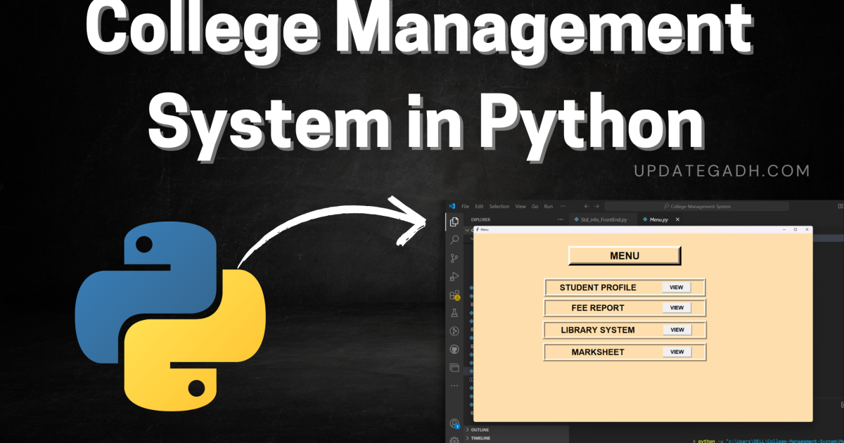 College Management System in Python with Free Source Code - College Management System in Python