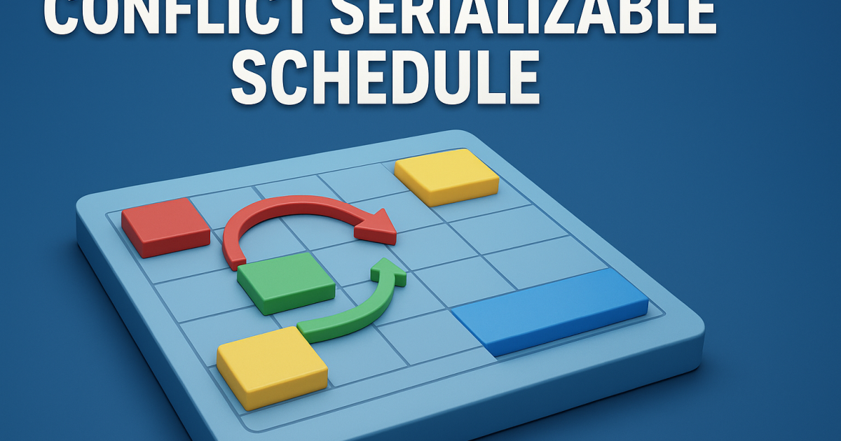 Conflict Serializable ScheduleConflict Serializable Schedule