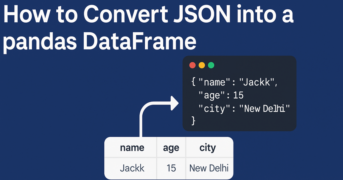 Convert JSON into a Pandas DataFrame