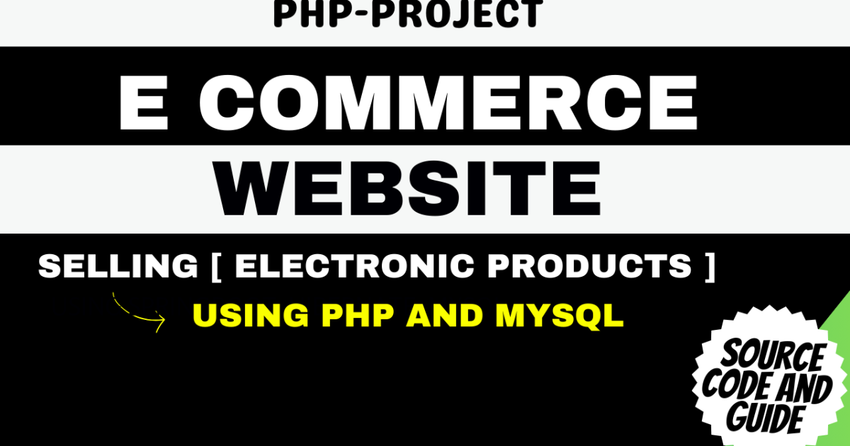 E commerce Website Selling