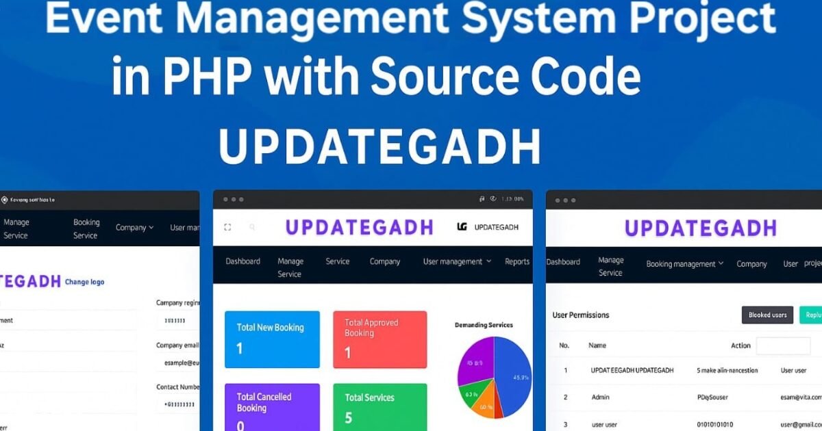 Event Management System Project in PHP