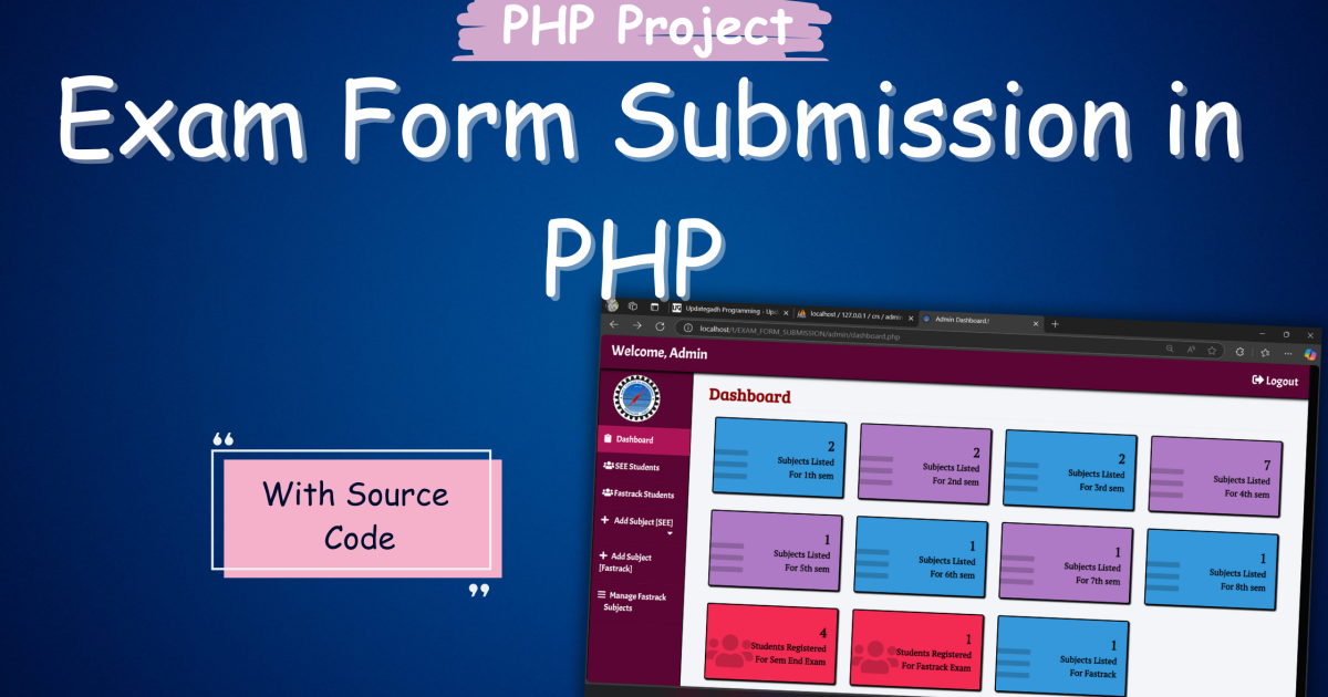 Exam Form Submission in PHP with Source Code - Exam Form Submission in PHP with Source Code