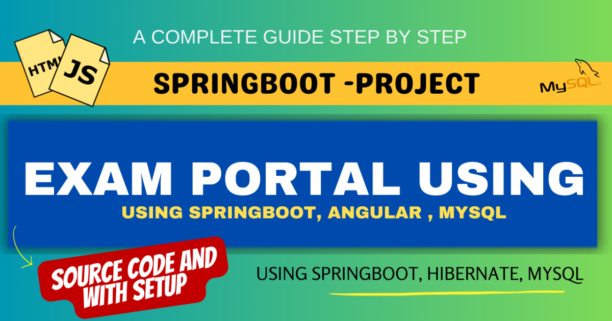 Exam portal using springboot angular