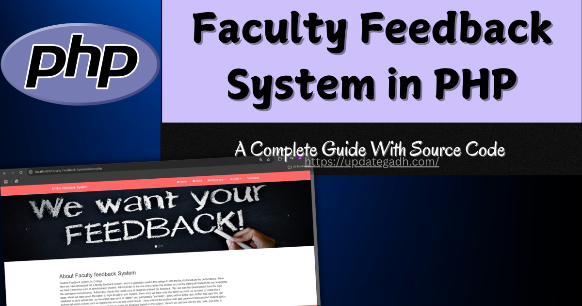 Faculty Feedback System in PHP - Faculty Feedback System in PHP