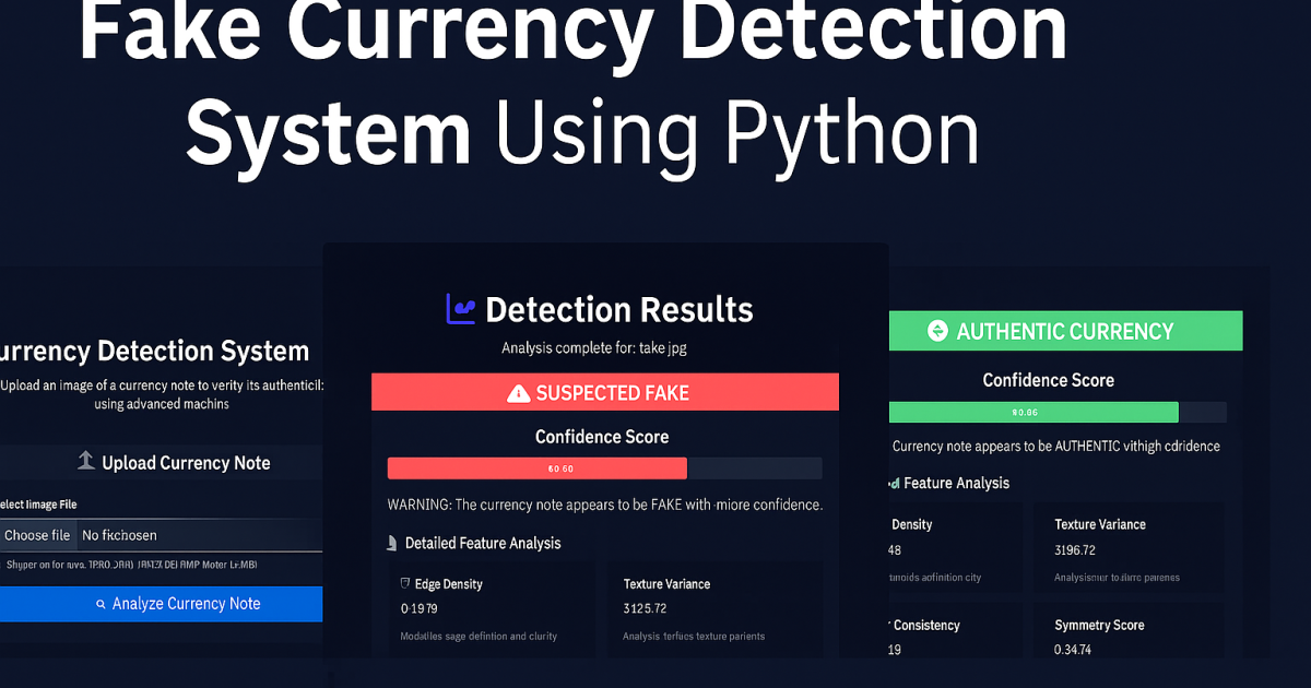 Fake Currency Detection System Using Python