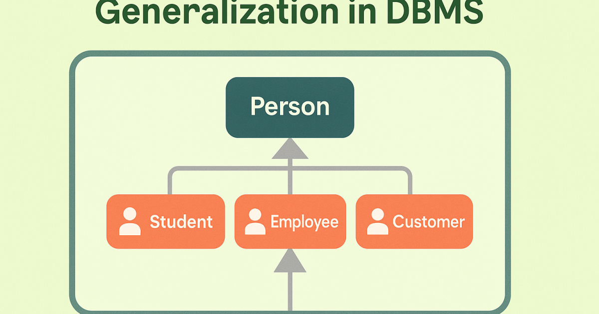 Generalization in DBMS