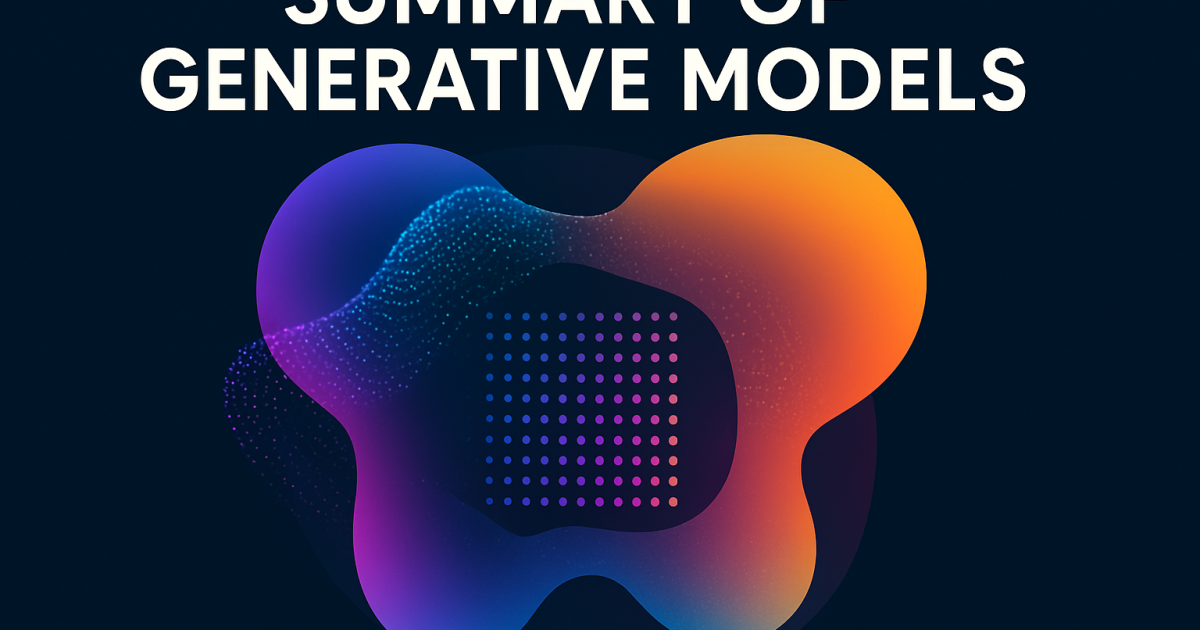 Deep Generative Models