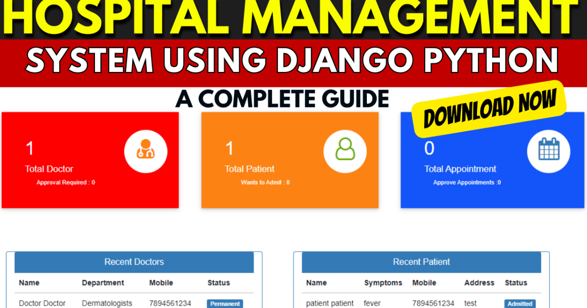 Hospital Management System using Django Python