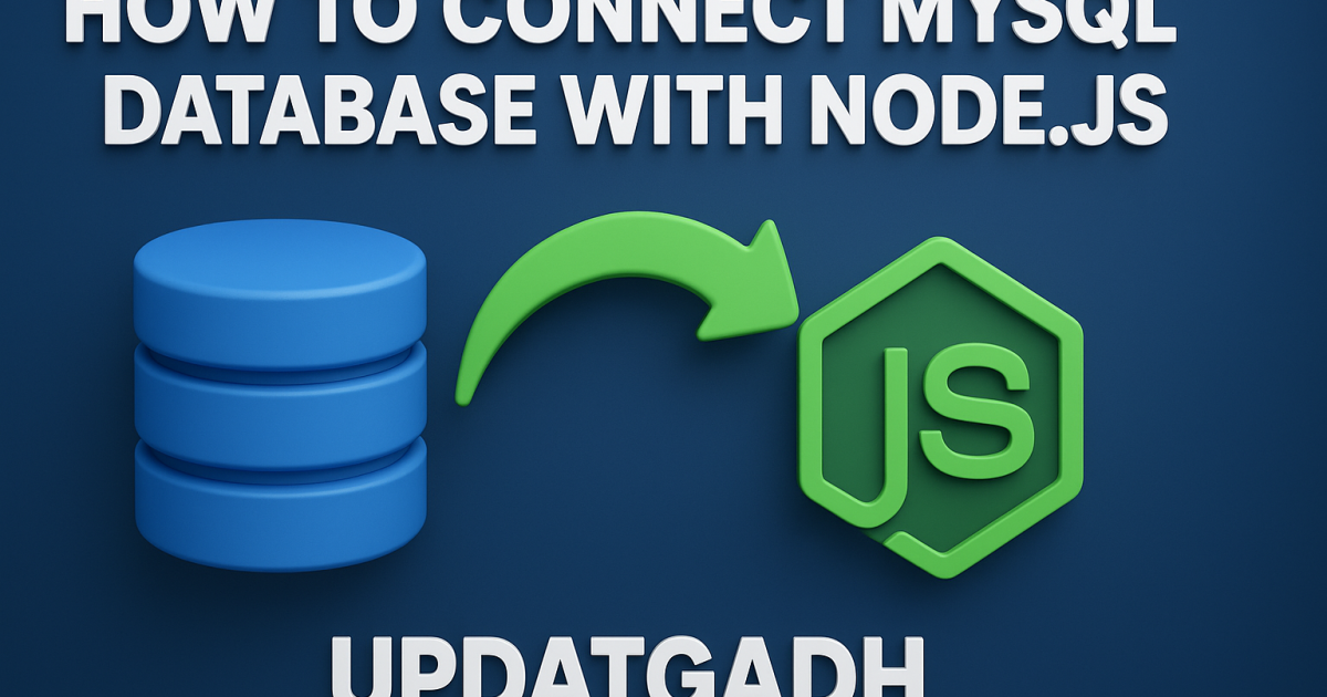 How to Connect MySQL Database with Node.js