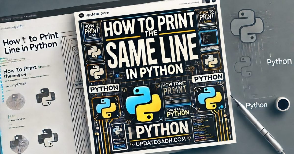 How to Print in the Same Line in Python