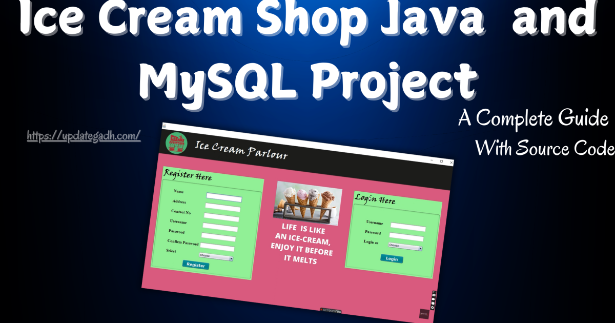 Ice Cream Shop Java Project With Source Code - Ice Cream Shop Java Project With Source Code