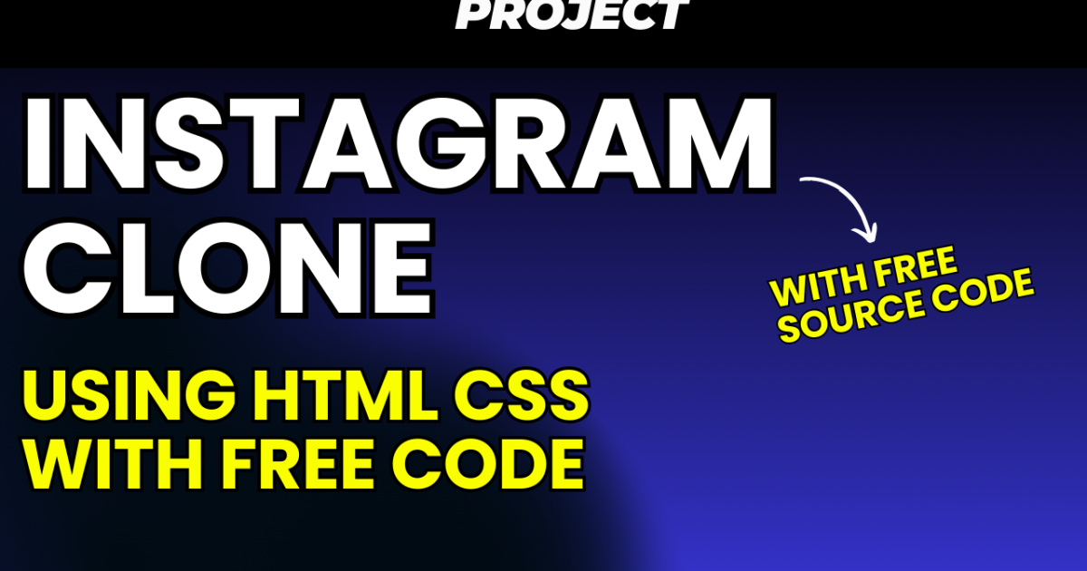 Instagram Clone Using HTML, CSS with Free Code