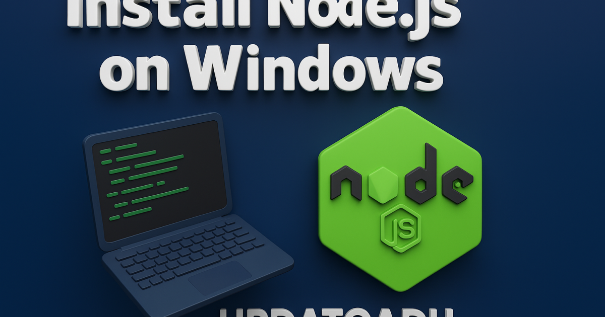 Install Nodejs on WindowsInstall Nodejs on Windows