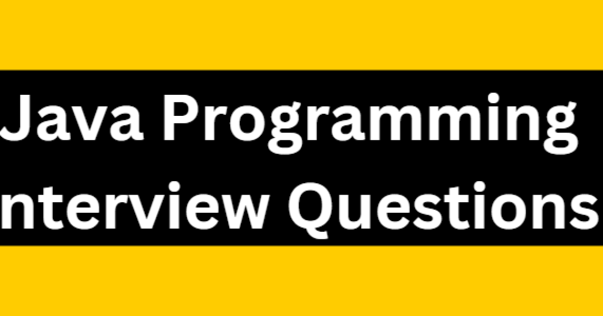 Top 10 Java Interview Question