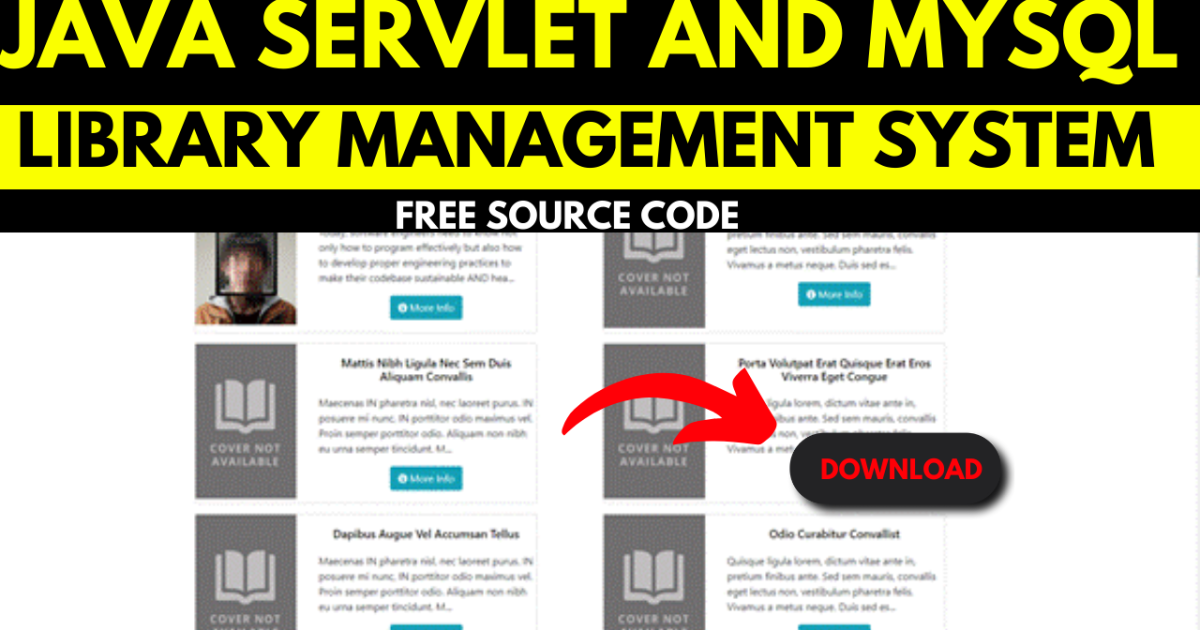 Library Management System in Java Servlet And MySQL free Source Code