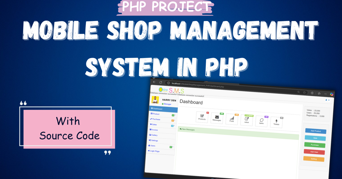 Mobile Shop Management System in PHP With Source Code - Mobile Shop Management System in PHP