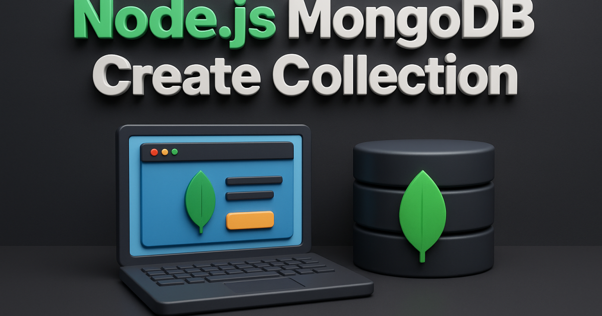 Node.js MongoDB Create Collection