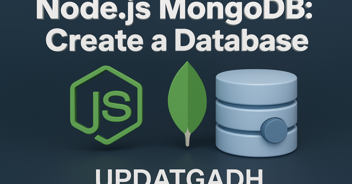 Node.js MongoDB Create a Database