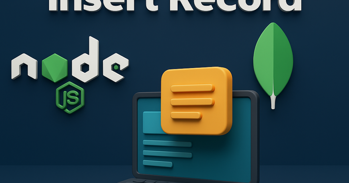 Node.js MongoDB Insert Record
