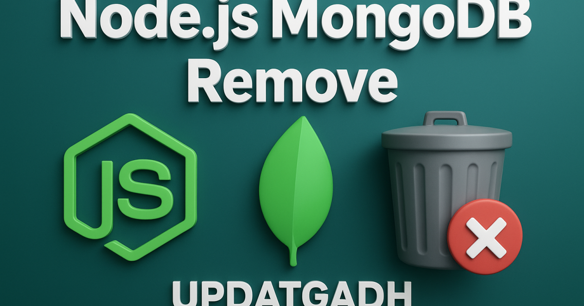 Node.js MongoDB Remove