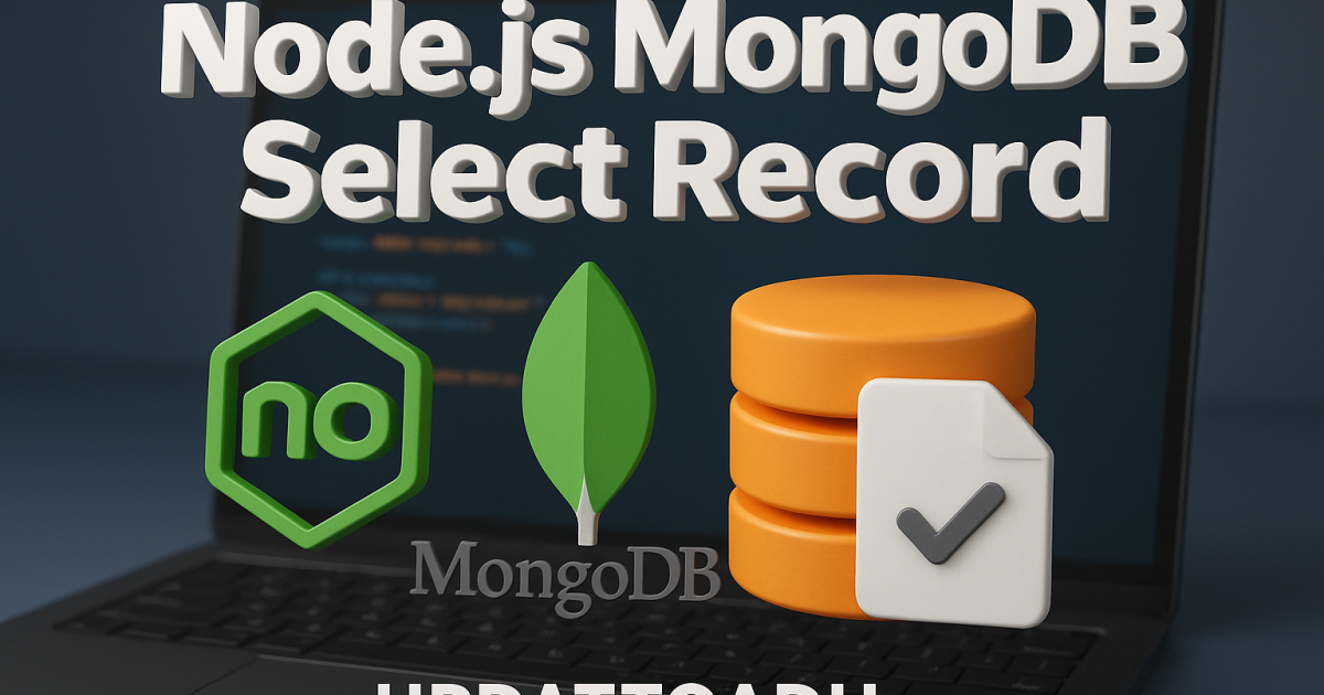 Node.js MongoDB Select Record