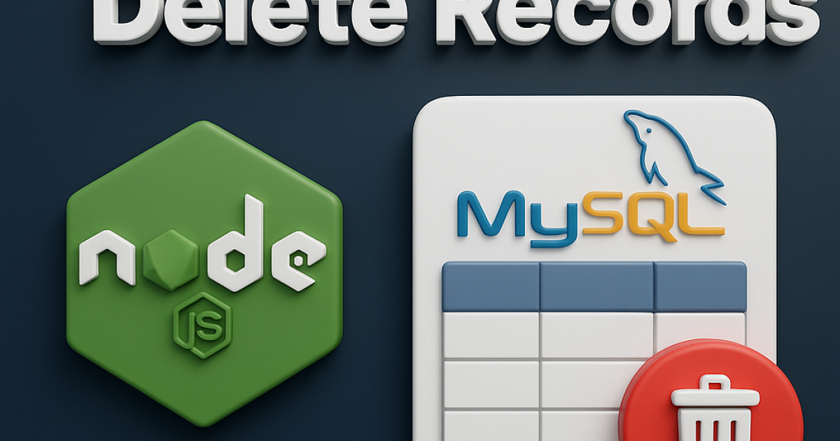 Node.js MySQL Delete Records