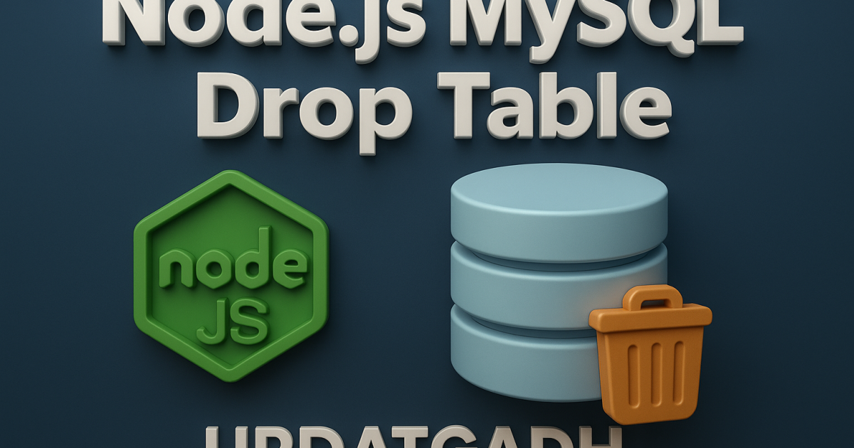 Node.js MySQL Drop Table