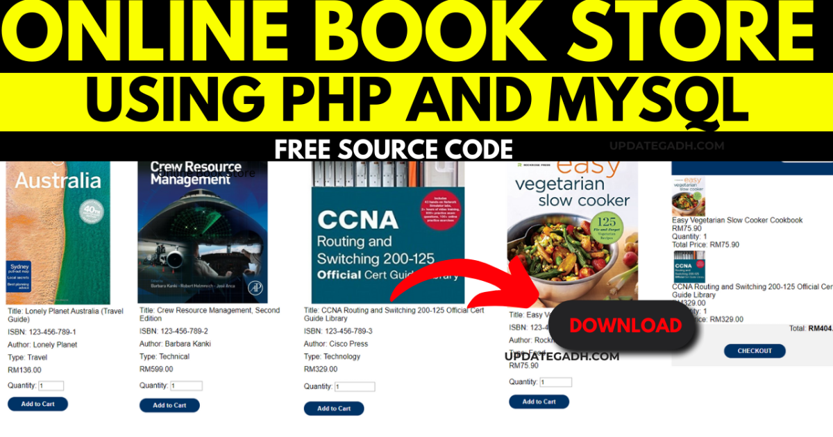Online Book Store Project in PHP MySQL with Free Source Code