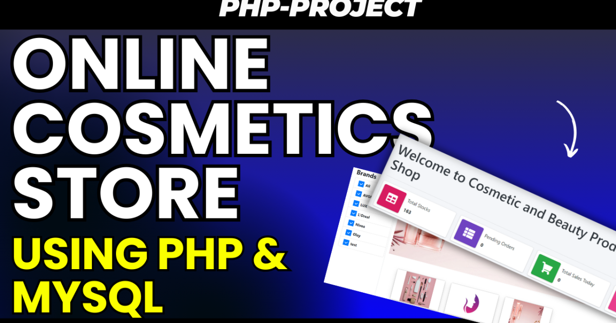 Online Cosmetics Store in PHP & MySQL with Source Code
