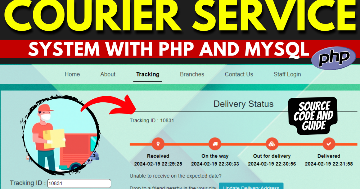 Online Courier Service System with PHP and MySQL