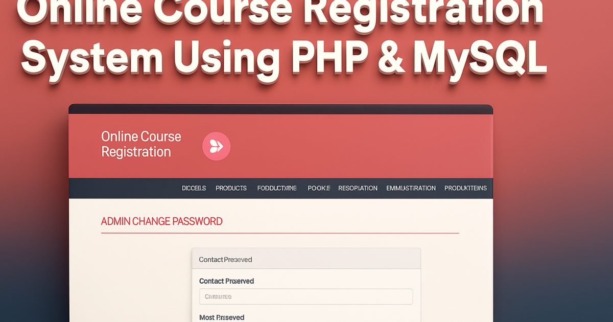 Online Course Registration System